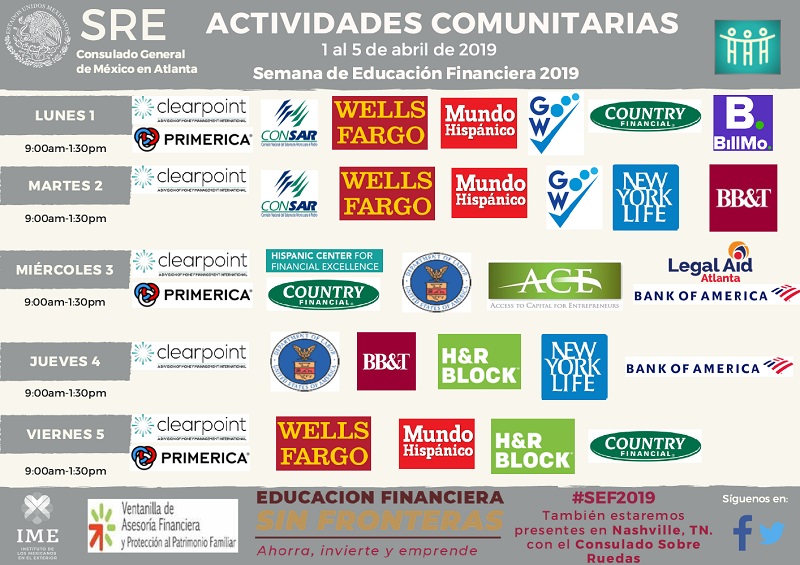 Calendario de Actividades Comunitarias