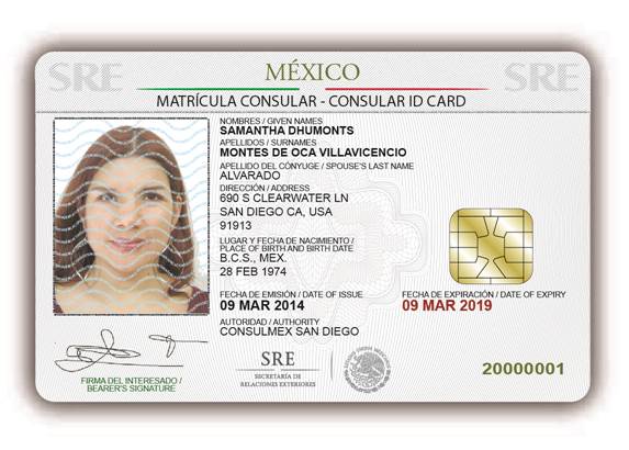 Mexico Matricula Consular Id Card