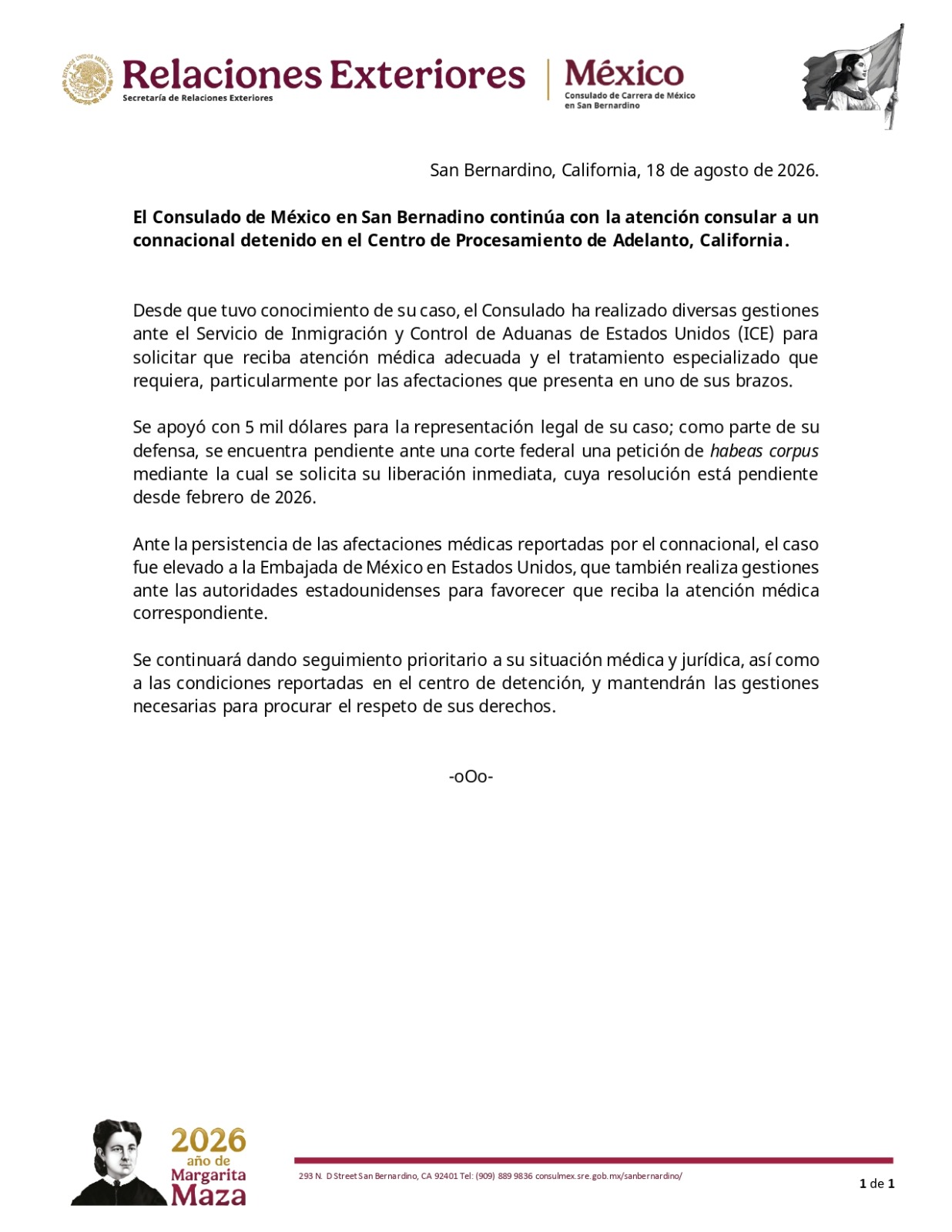 Comunicado Oficial